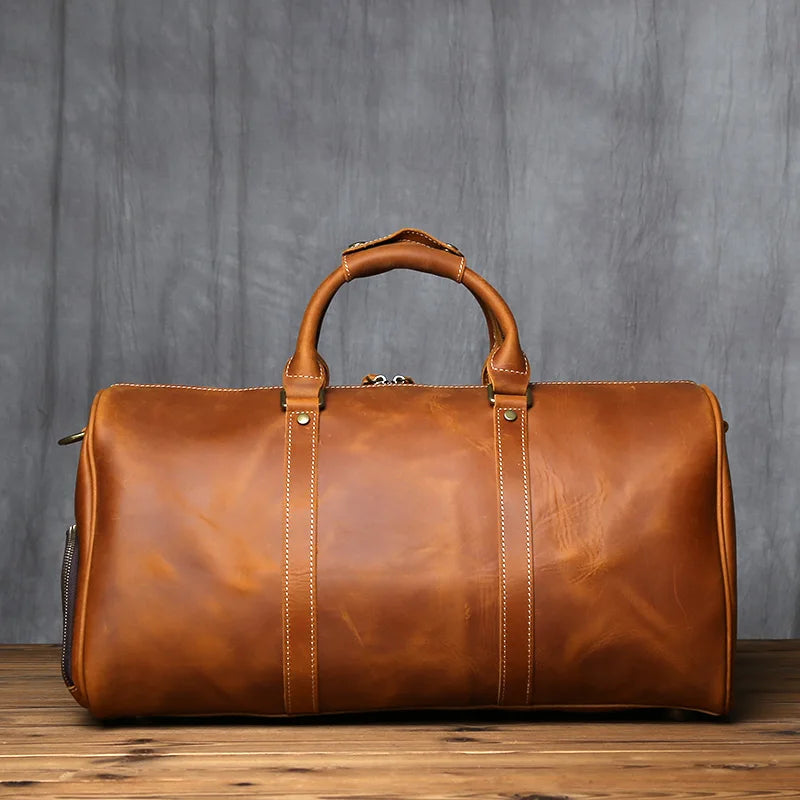 Leather Shoulder Roll Bag