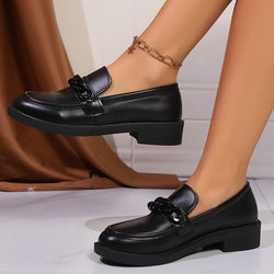 Chunky Low Heel Loafers