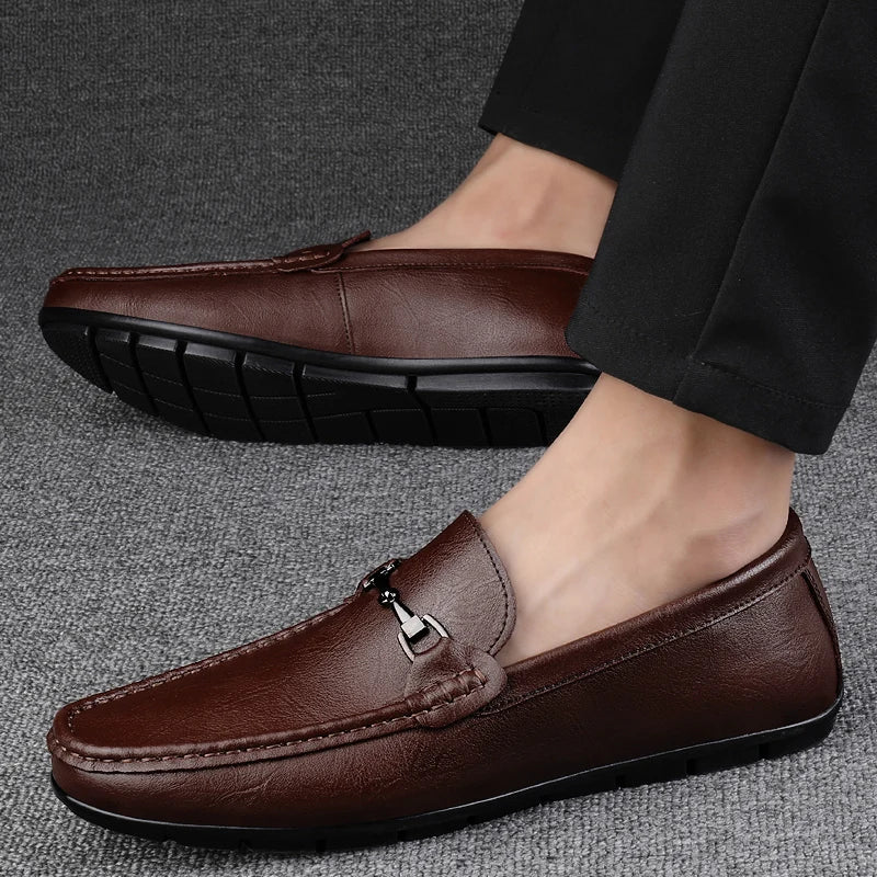 Mens Casual Leather Loafers