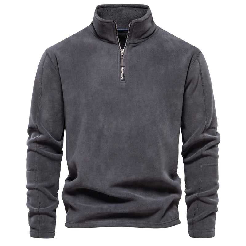 Fleece Mid Zip Pullover Jacket