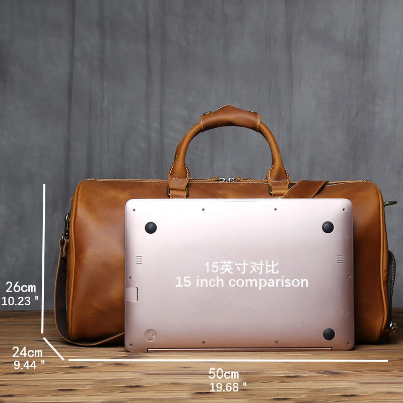 Leather Shoulder Roll Bag