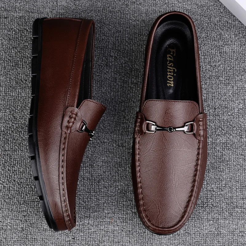 Mens Casual Leather Loafers