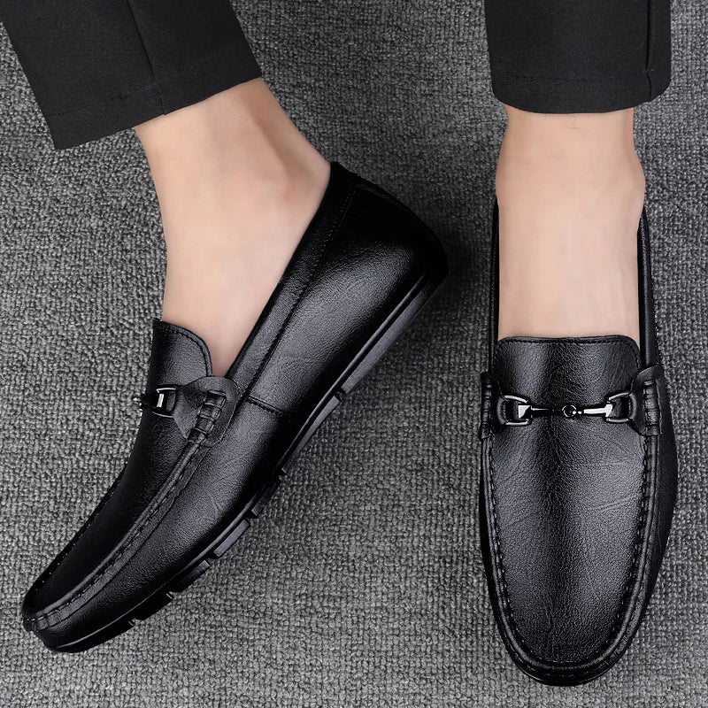 Mens Casual Leather Loafers