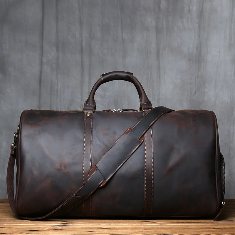 Leather Shoulder Roll Bag