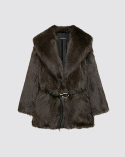 Faux Fur Long Coat