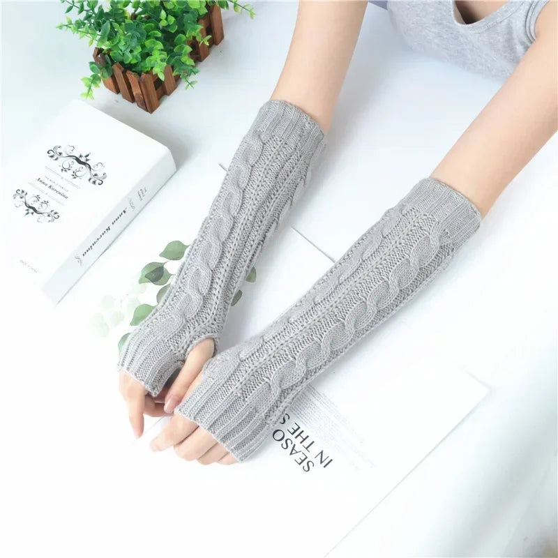 Knitted Fingerless Mittens