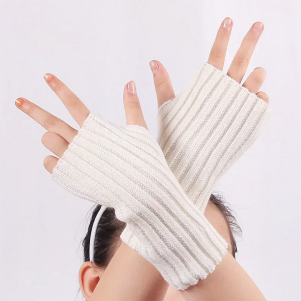 Knitted Fingerless Mittens