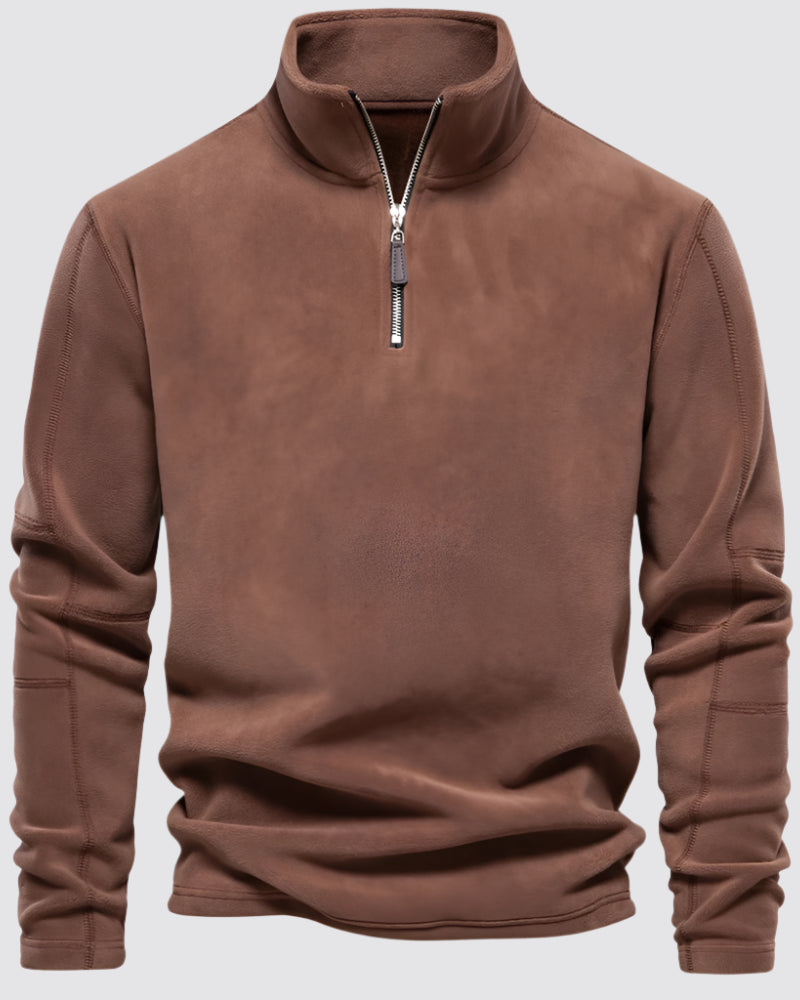 Fleece Mid Zip Pullover Jacket