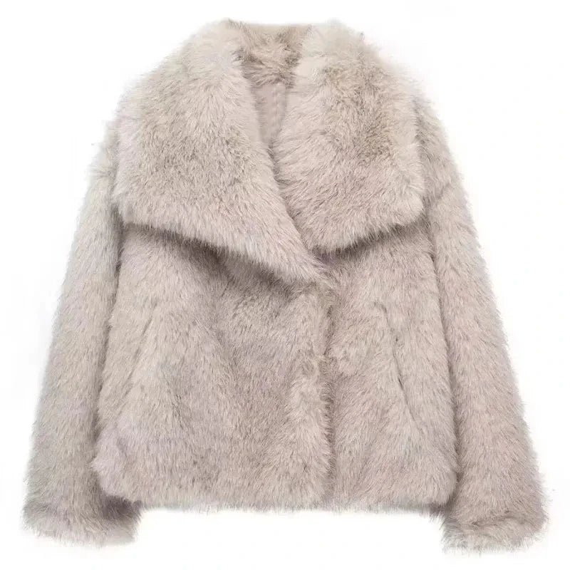 Casual Faux Fur Coat