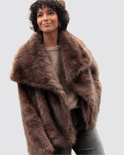 Dark Brown Fur Overcoat