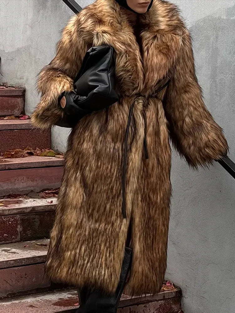 Dark Brown Fur Overcoat